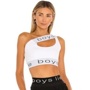 Boys Lie One Shoulder Bralette in White - Size S/M